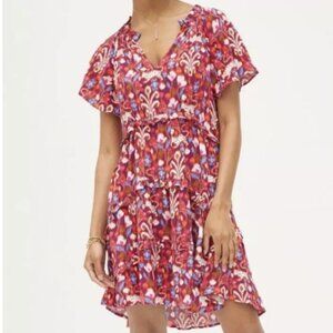 Anthropologie~ Robin Tiered colorful Mini Dress. Sz XS